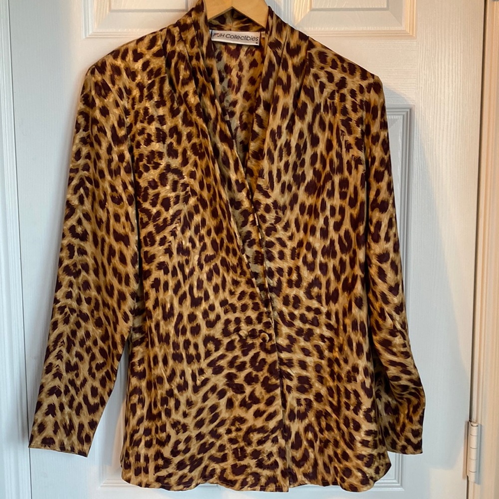 JH Collectible Leopard print Silk Blouse, s 6